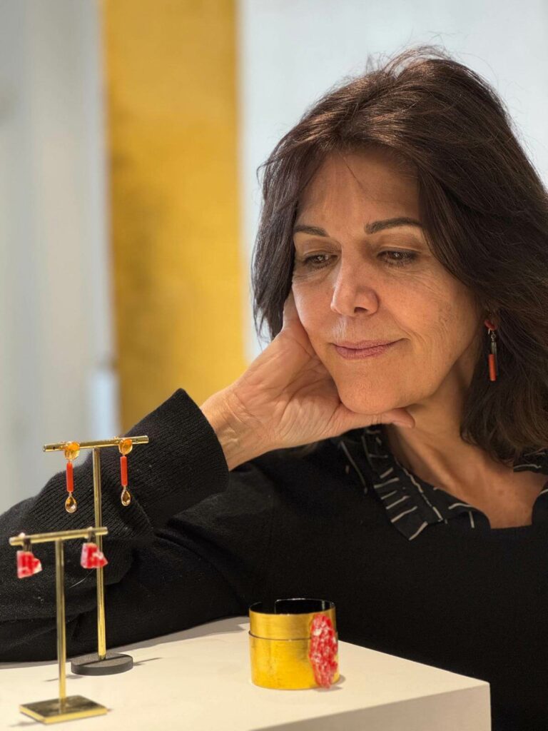 ECLAT Rouge Jewellery collection, 2025. Red shards with fine stones set in 14 and 18K gold.